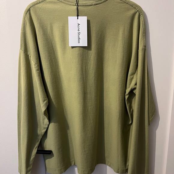 ACNE STUDIOS Green Logo Relaxed Fit T-shirt top - Picture 3 of 7